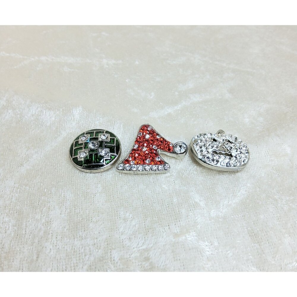 jewelry snaps that fit g.s. set of 3 christmas themed snaps